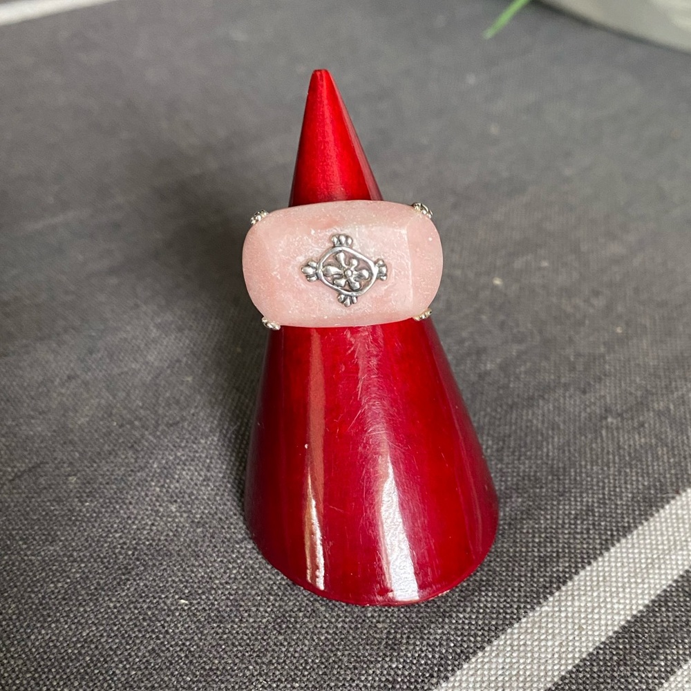 Silpada Retired Pink Soapstone Ring